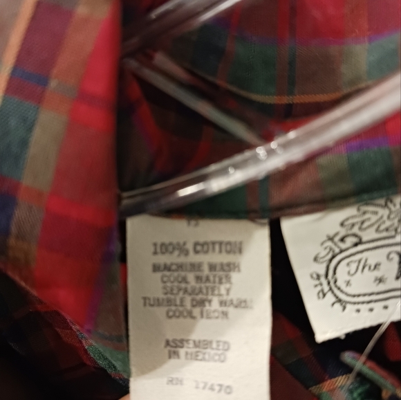 NWT Vintage Villager plaid button down shirt - Picture 5 of 9